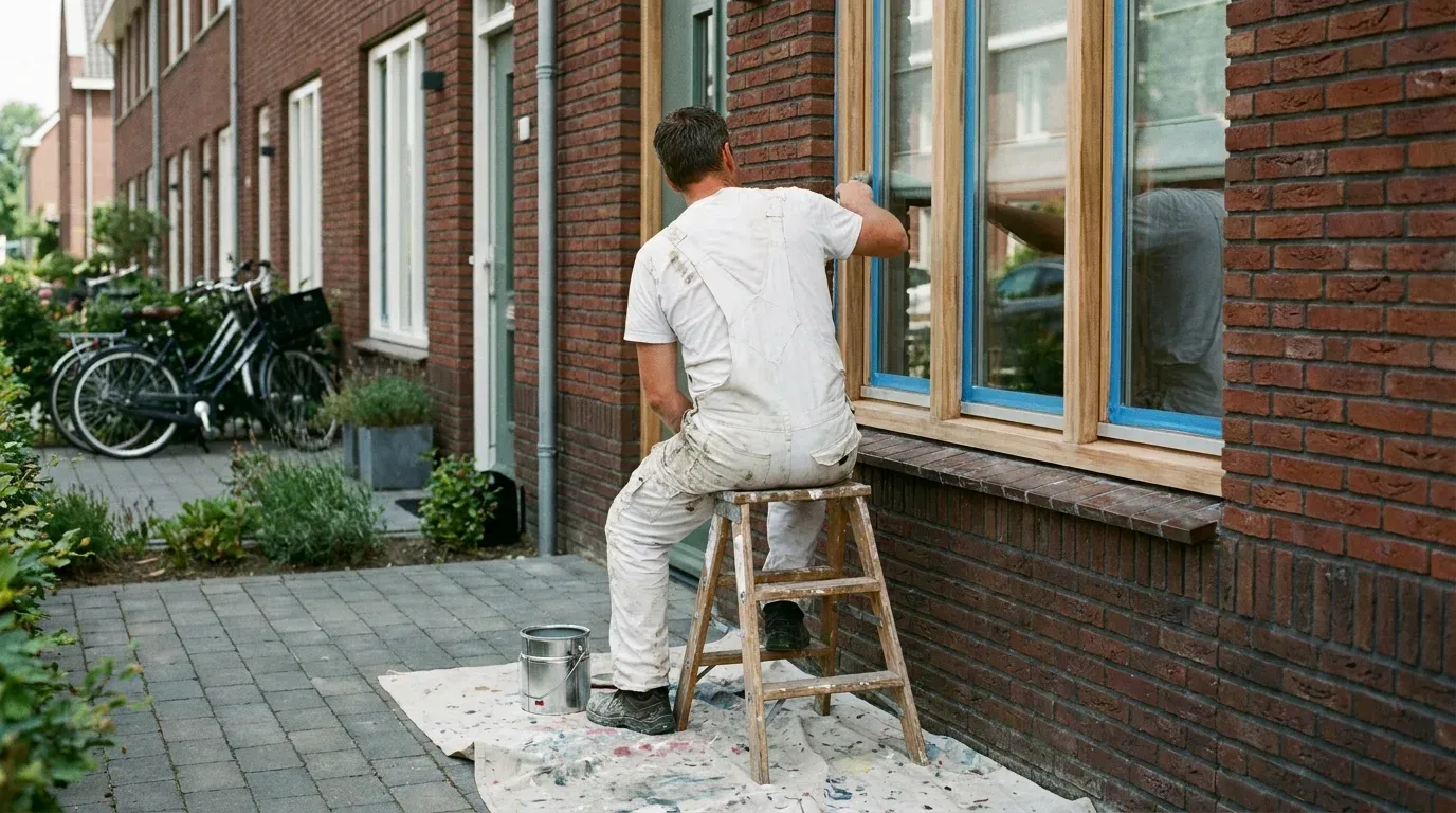 Het beginscherm van de site voor Vermeer Schilderwerken